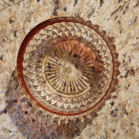 Vintage Indiana Glass Diamond Point Ruby Bowls - Picture 3 of 7